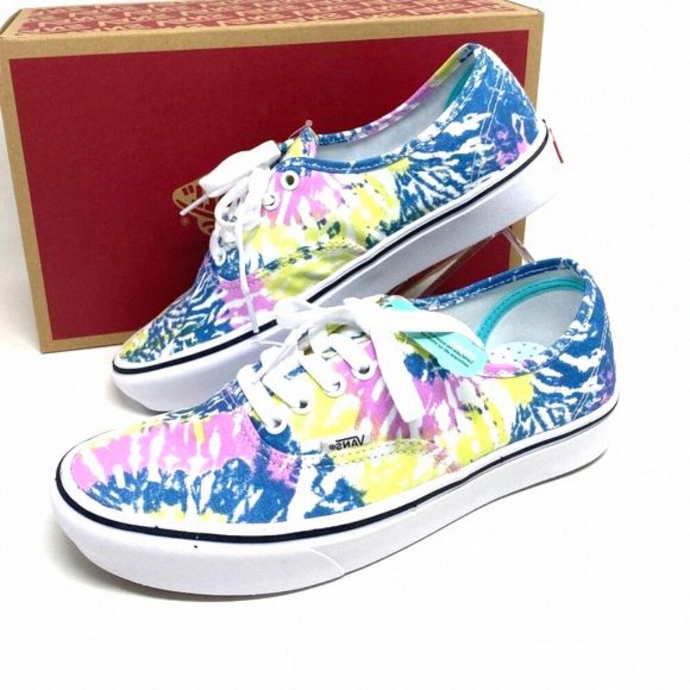VANS Women's Size ComfyCush Authentic Tie-Dye Orchid Low VN0A3WM749L Sneakers - Picture 10 of 12